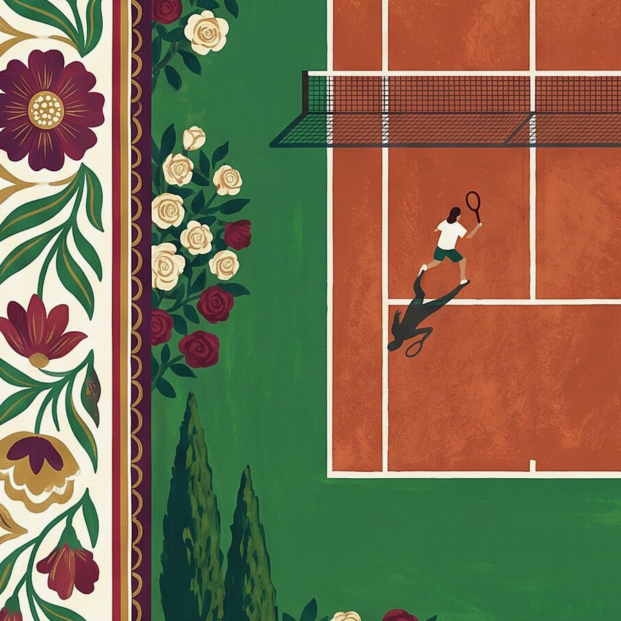 The Court from Above — detail